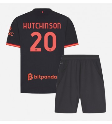 AC Milan Omari Hutchinson #20 Tredjetrøje Børn 2026-27 Kortærmet (+ Korte bukser)